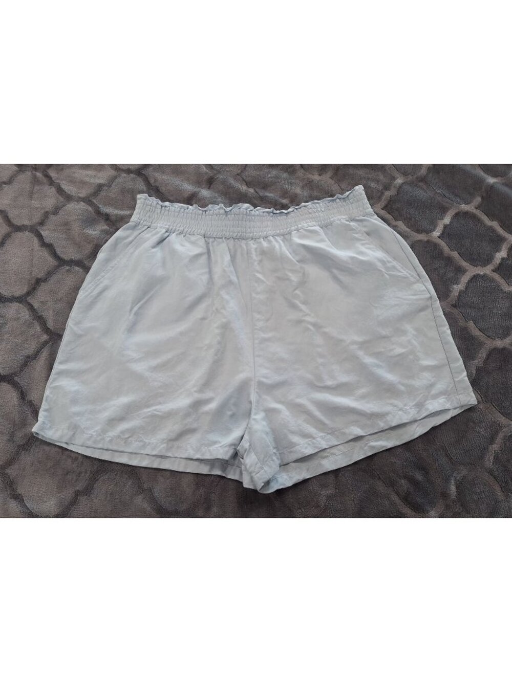 NEW BLANKNYC Light Blue Linen Blend Paperbag Shorts Size L